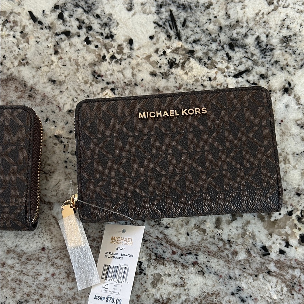 Michael Kors Dark Brown Logo Wallet